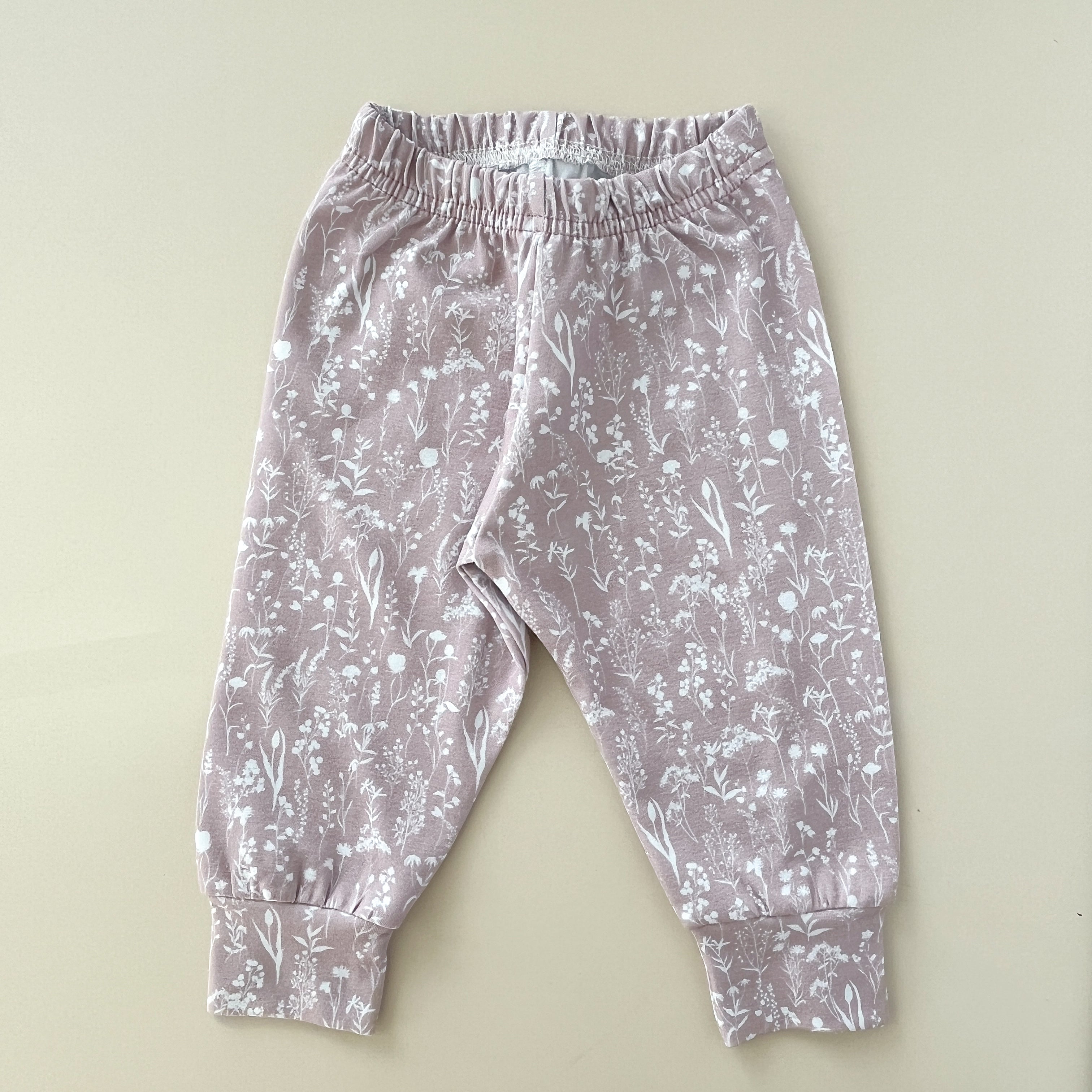 Pantalon bébé – Imprimé Fleurs roses