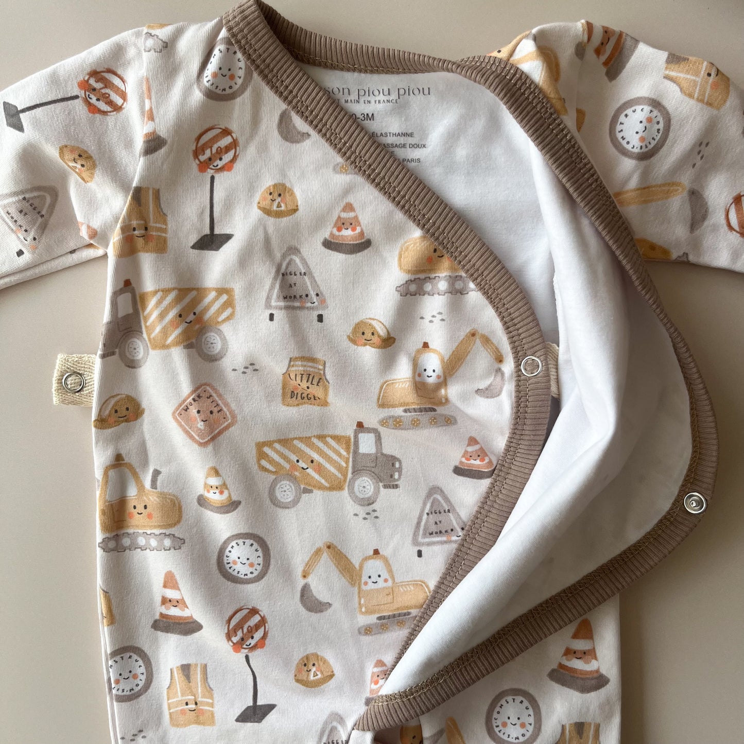 Pyjama kimono imprimé mini engins