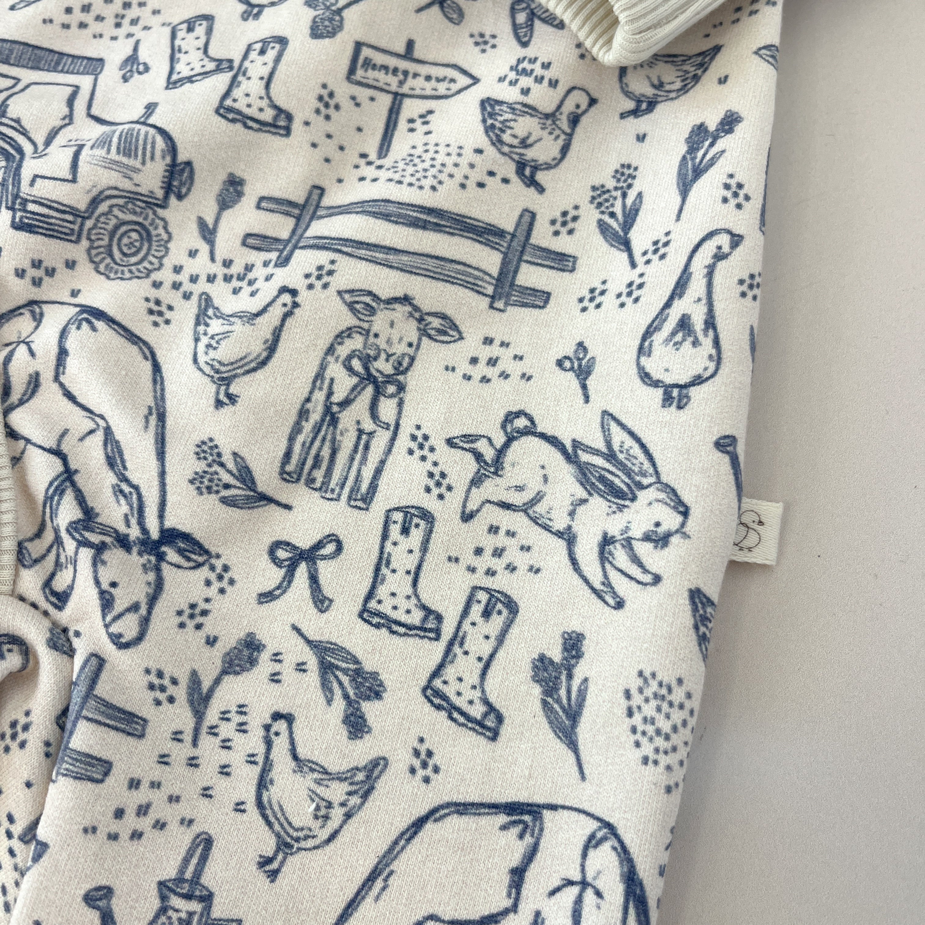 Pyjama bébé en maille bouclette imprimé Animaux de la Ferme