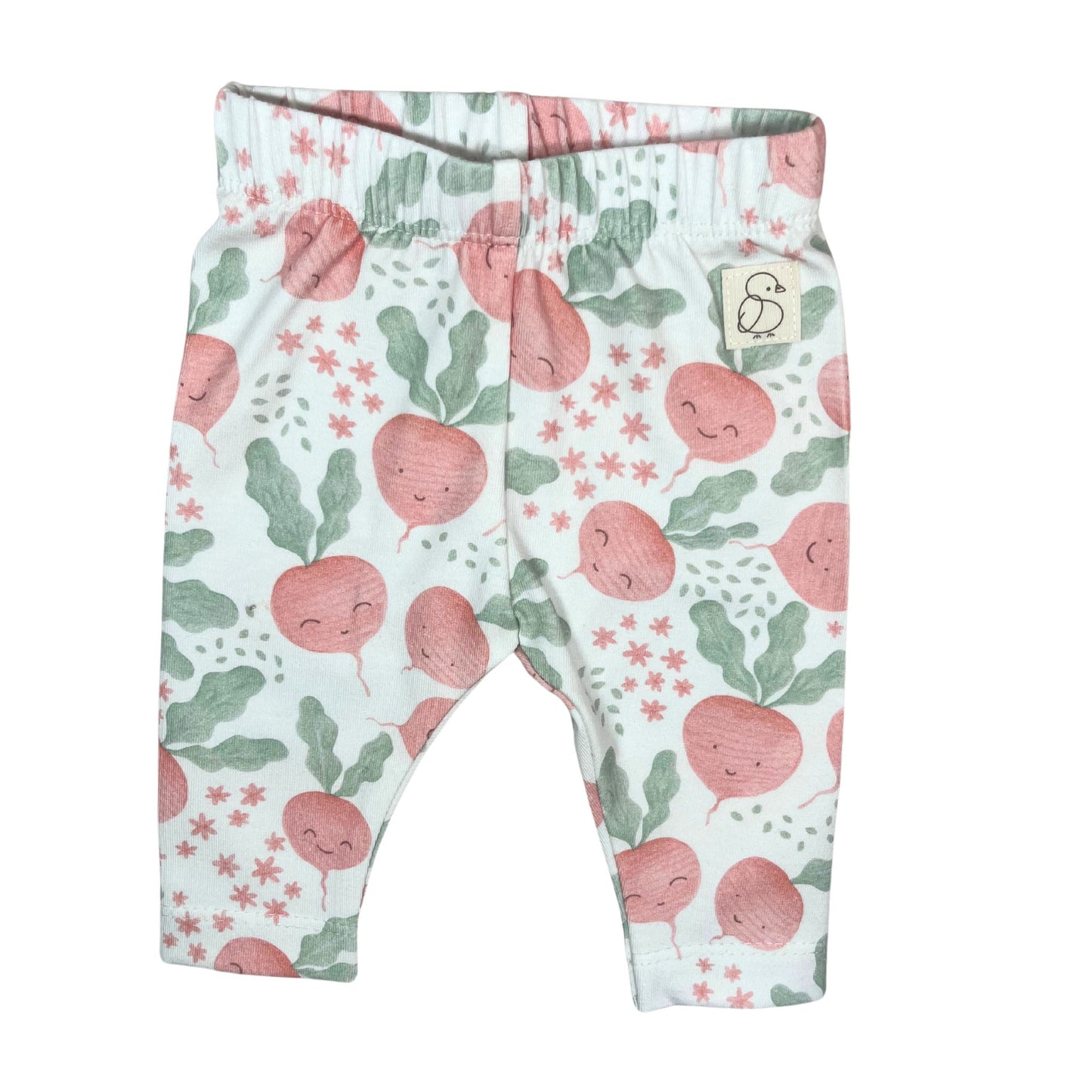 Leggings doux en jersey "Mini Radis" - 3M