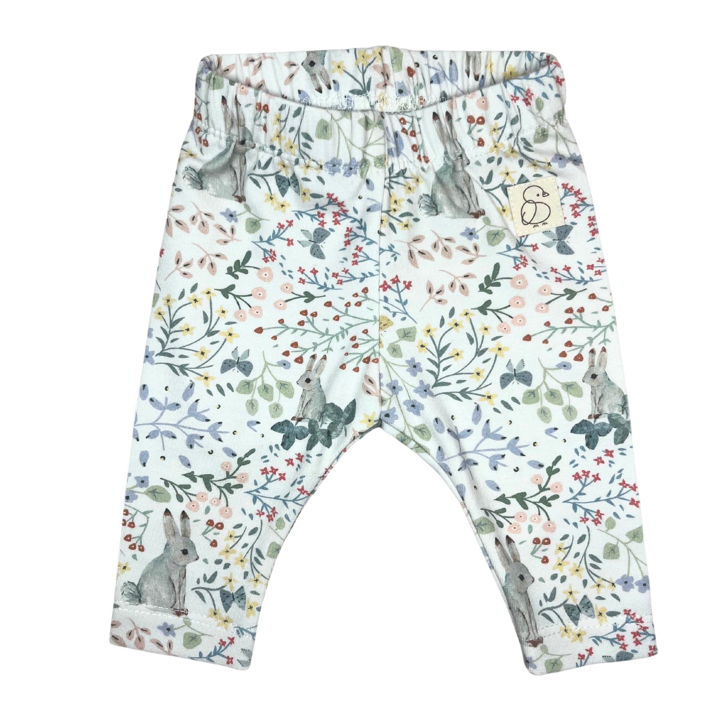 Leggings doux en jersey "Jardin de Lapins" - 1M