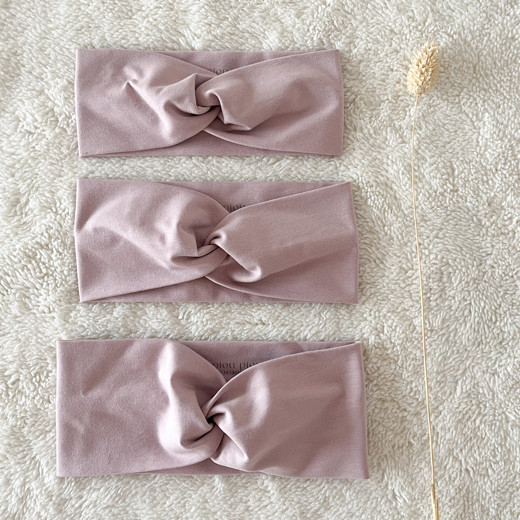 Bandeau en jersey rose – Bébé, enfant et fille