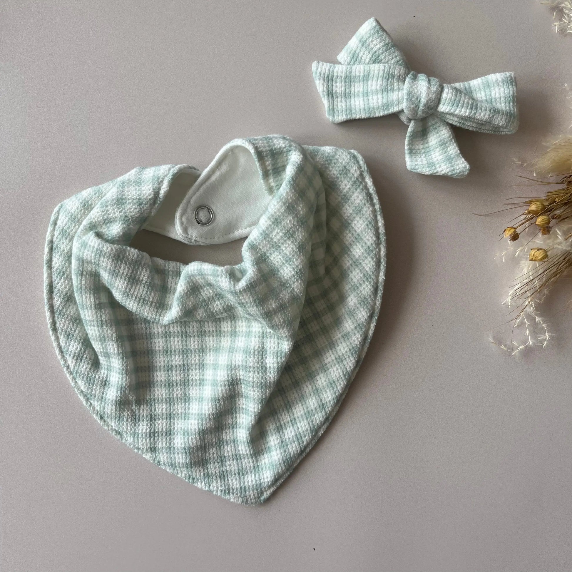 Bavoir Bandana pour Bébé  Vichy Maison Piou Piou