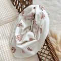 Bavoir bandana pour bébé fille avec motif jardin fleuri cadeau de naissance artisanale