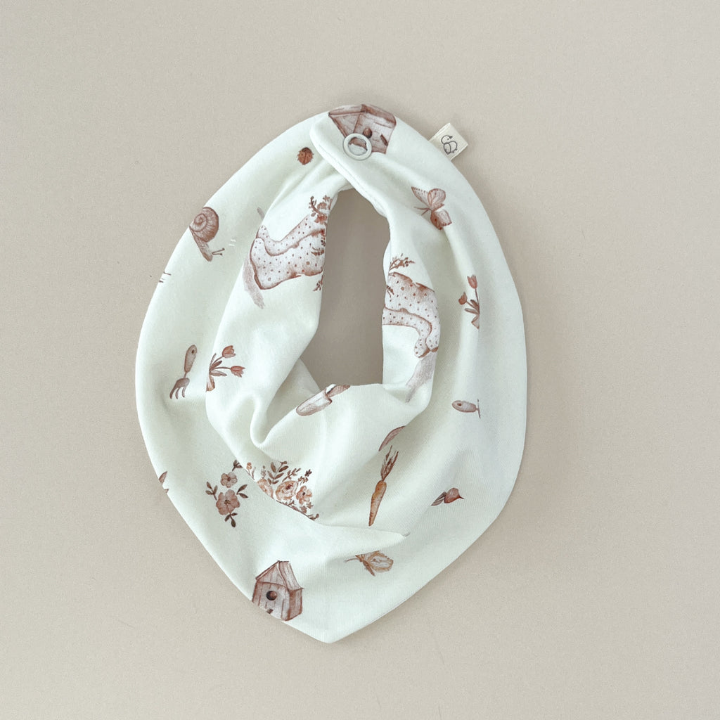 Bavoir bandana bébé – Jardin fleuri