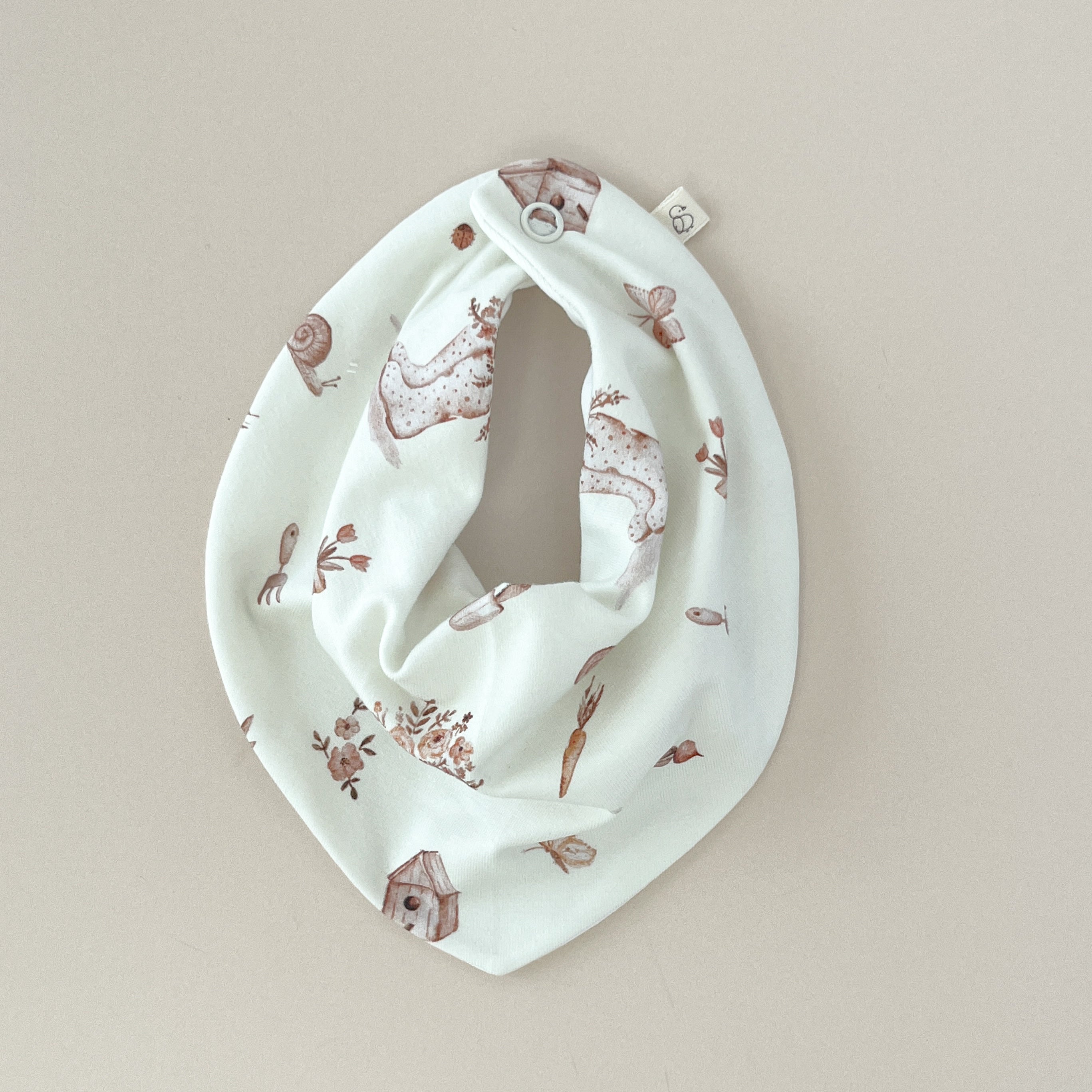Bavoir bandana bébé – Jardin fleuri