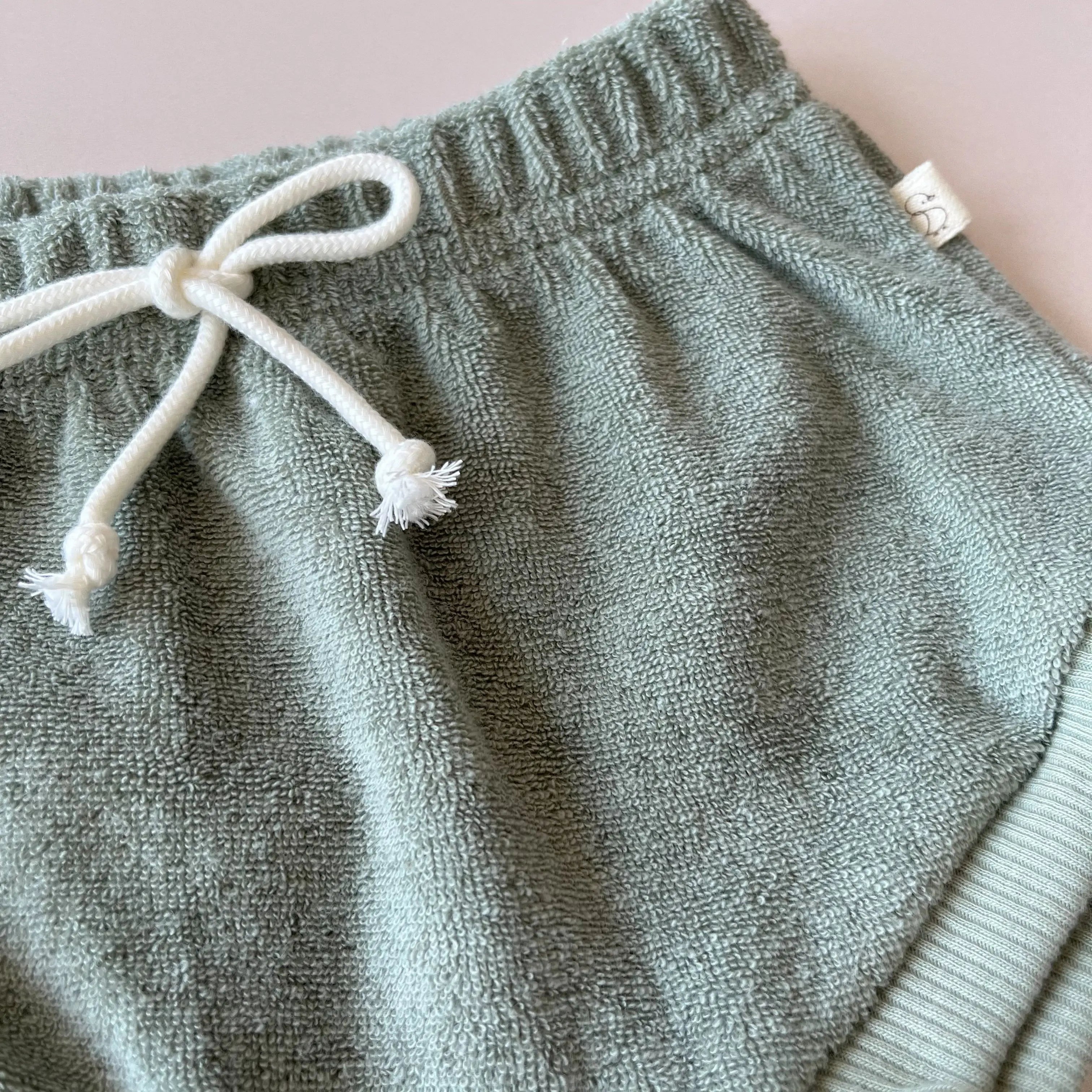 Bloomers bébé en éponge de coton  2A / Vert sauge Maison Piou Piou