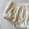 Bloomers bébé en éponge de coton Ecru pour garçon et fille fait main