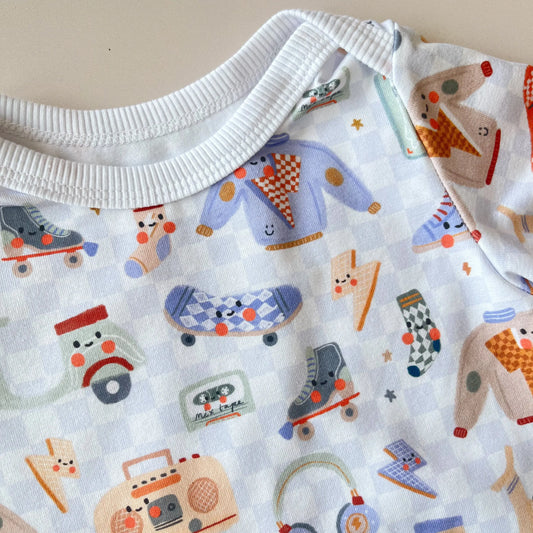Combicourte pour bébé imprimé rétro   Maison Piou Piou