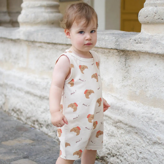 Combinaison bébé – motif croissants   Maison Piou Piou