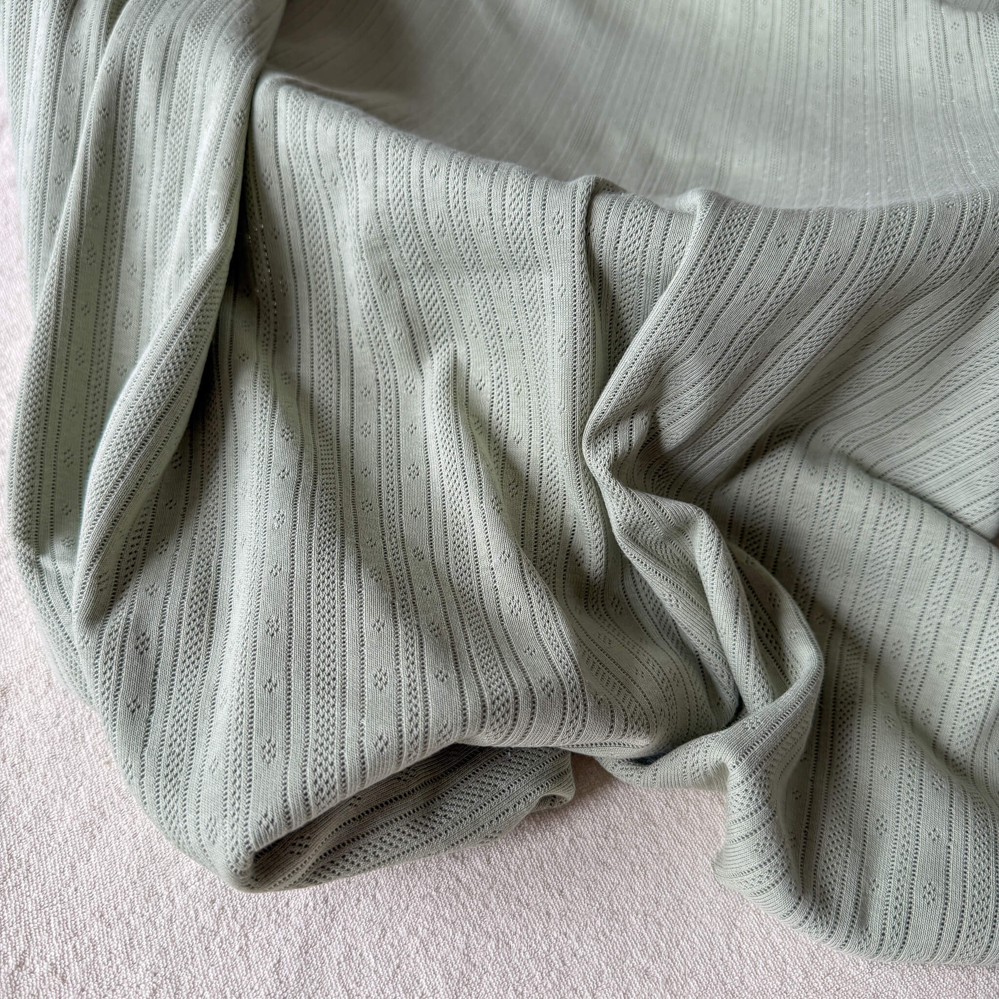 Jersey Pointelle - Sage Green