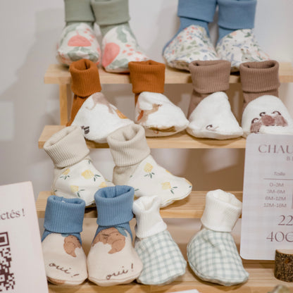 Chaussons en tissu pour bébé