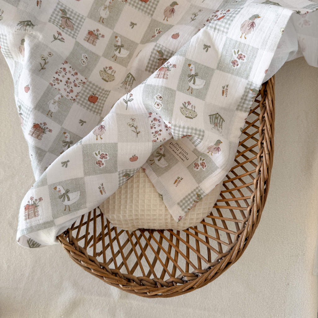 Lange bébé en double gaze de coton
