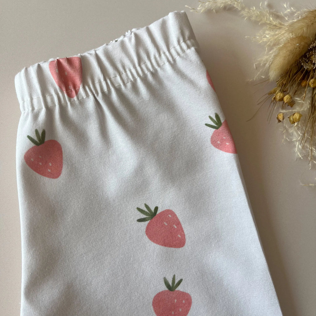 Leggings en coton imprimé fraises   Maison Piou Piou