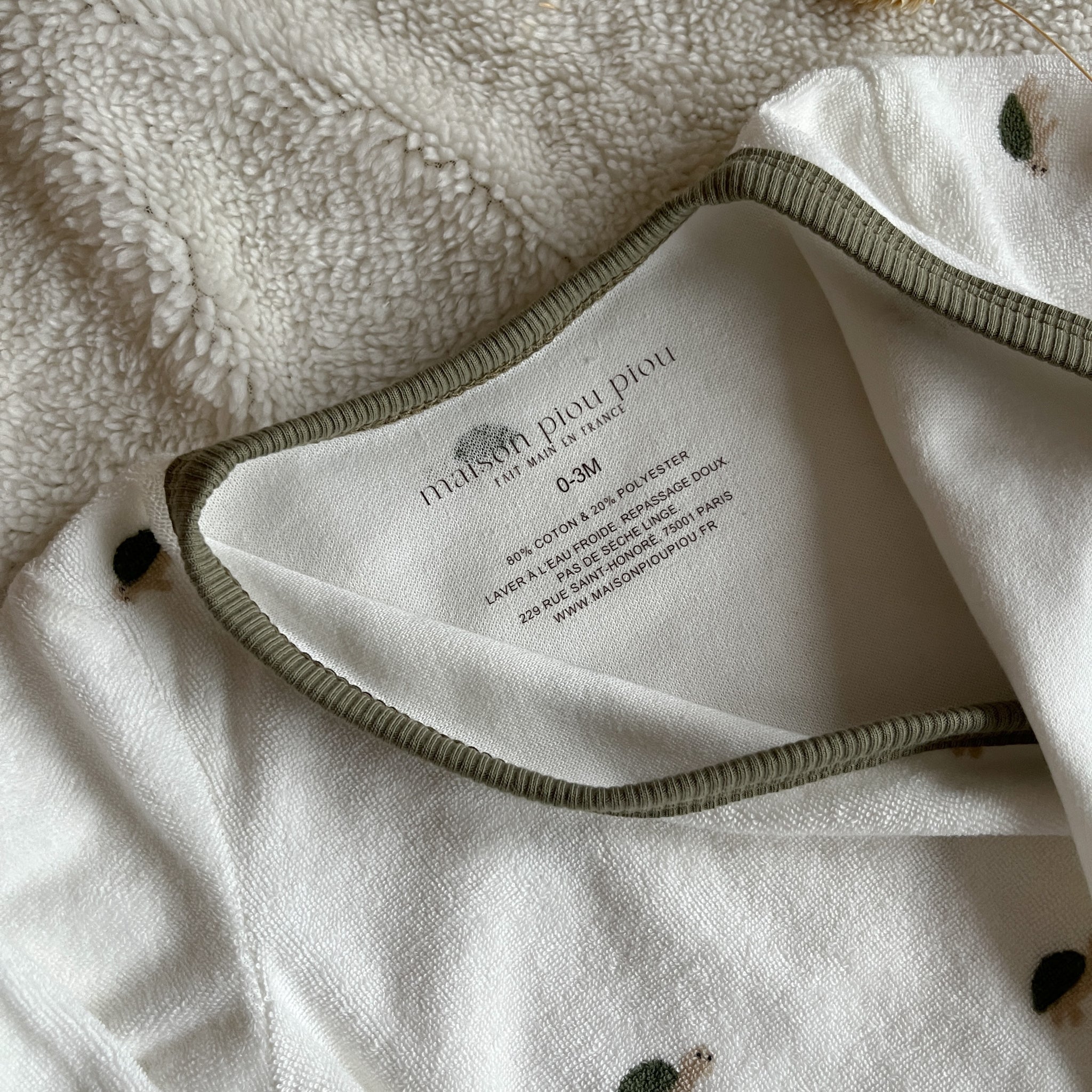 Pyjama bébé cache-cœur en éponge du coton - Tortues