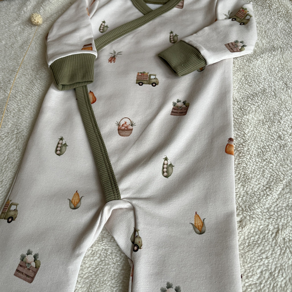 Pyjama bébé cache-cœur – Le Marché