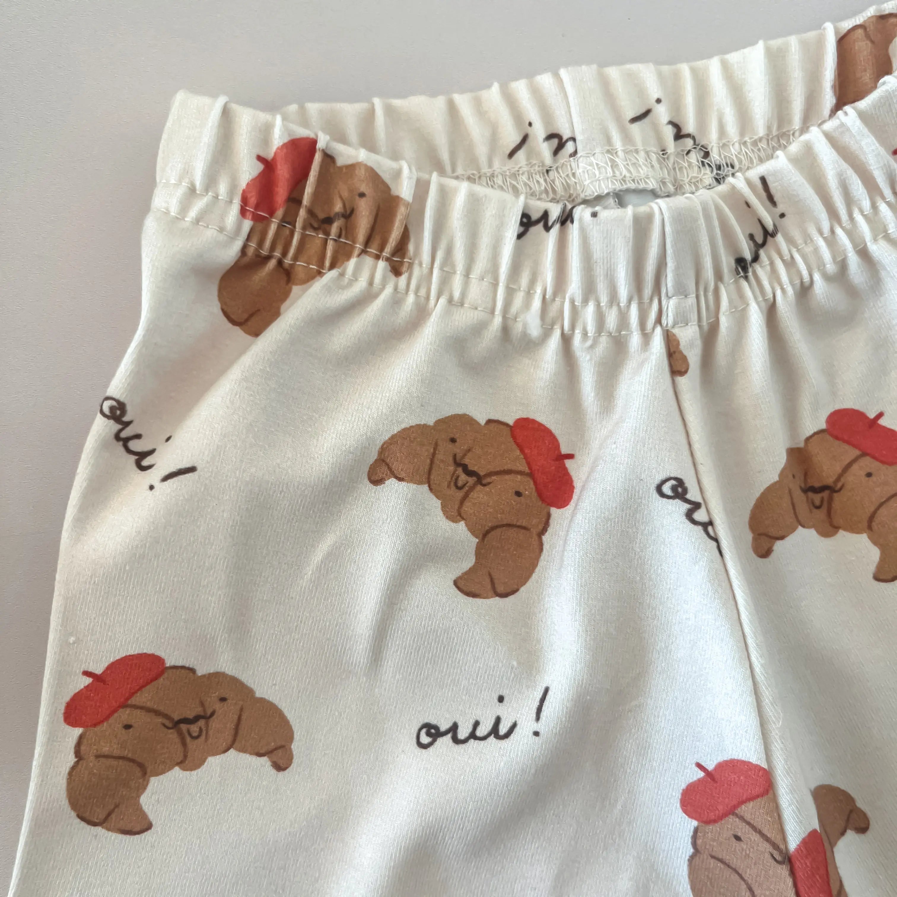 Pantalon unisex en jersey - imprimé croissants   Maison Piou Piou