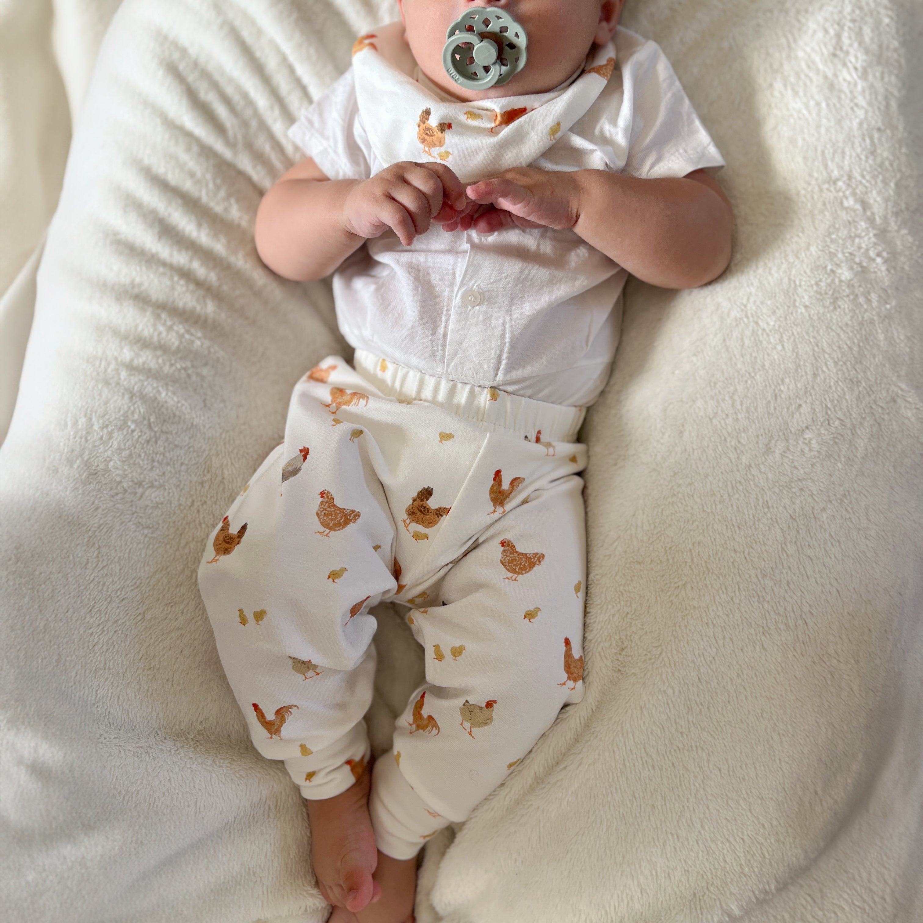 pantalon unisex poules maison piou piou