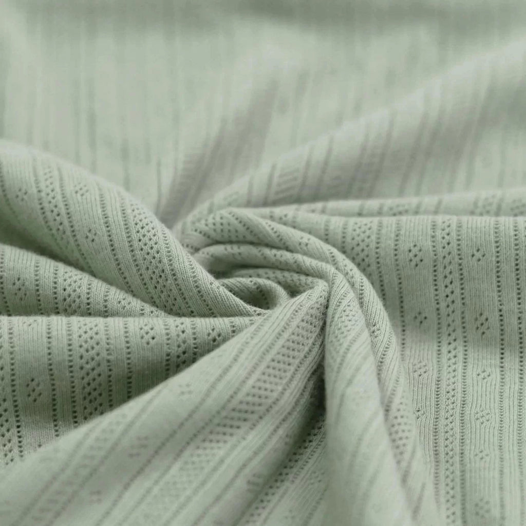 Jersey Pointelle - Sage Green