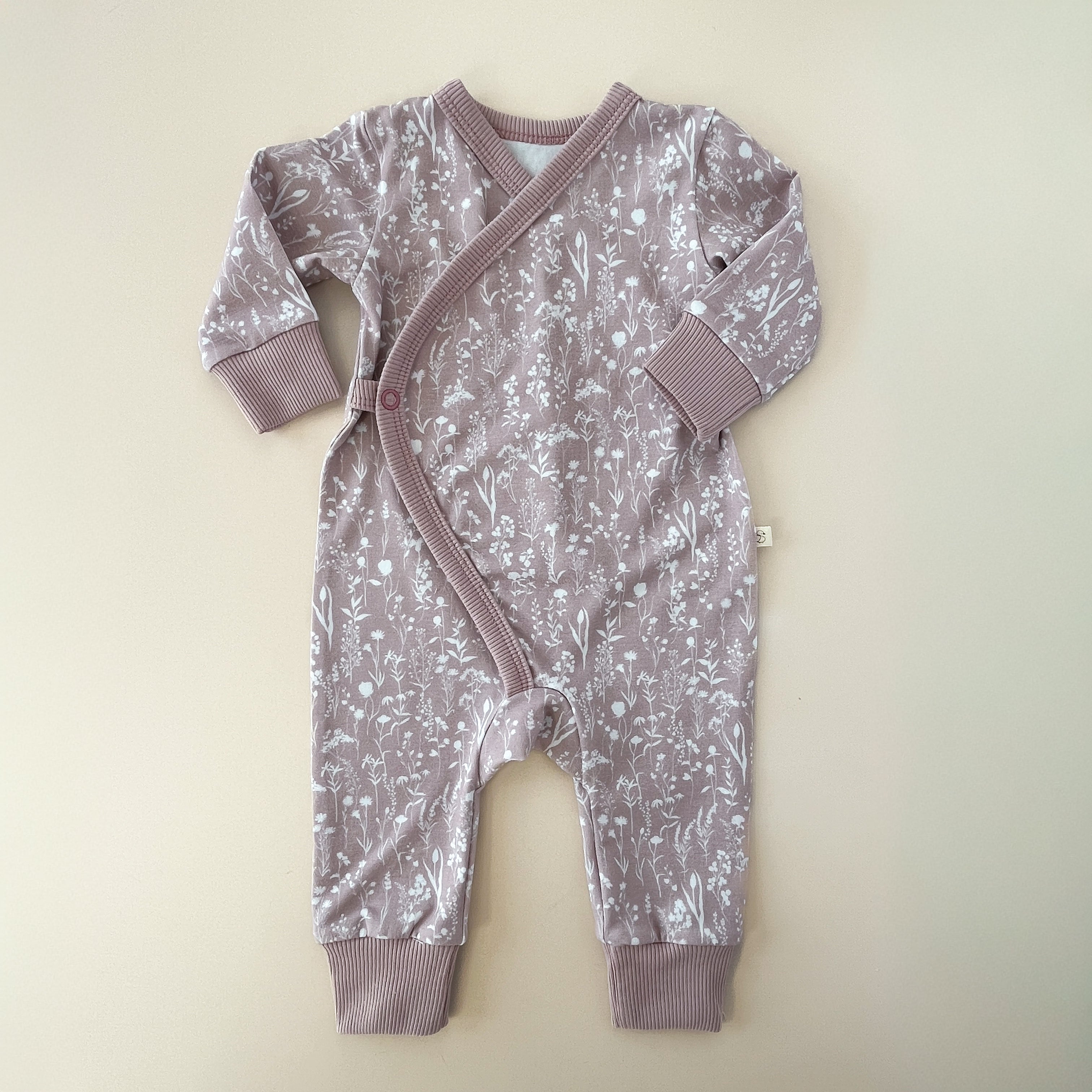 Pyjama bébé fille jersey imprimé Fleurs Roses