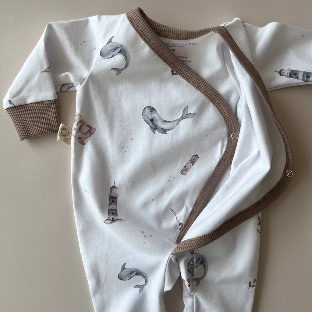 Pyjama kimono imprimé marin   Maison Piou Piou