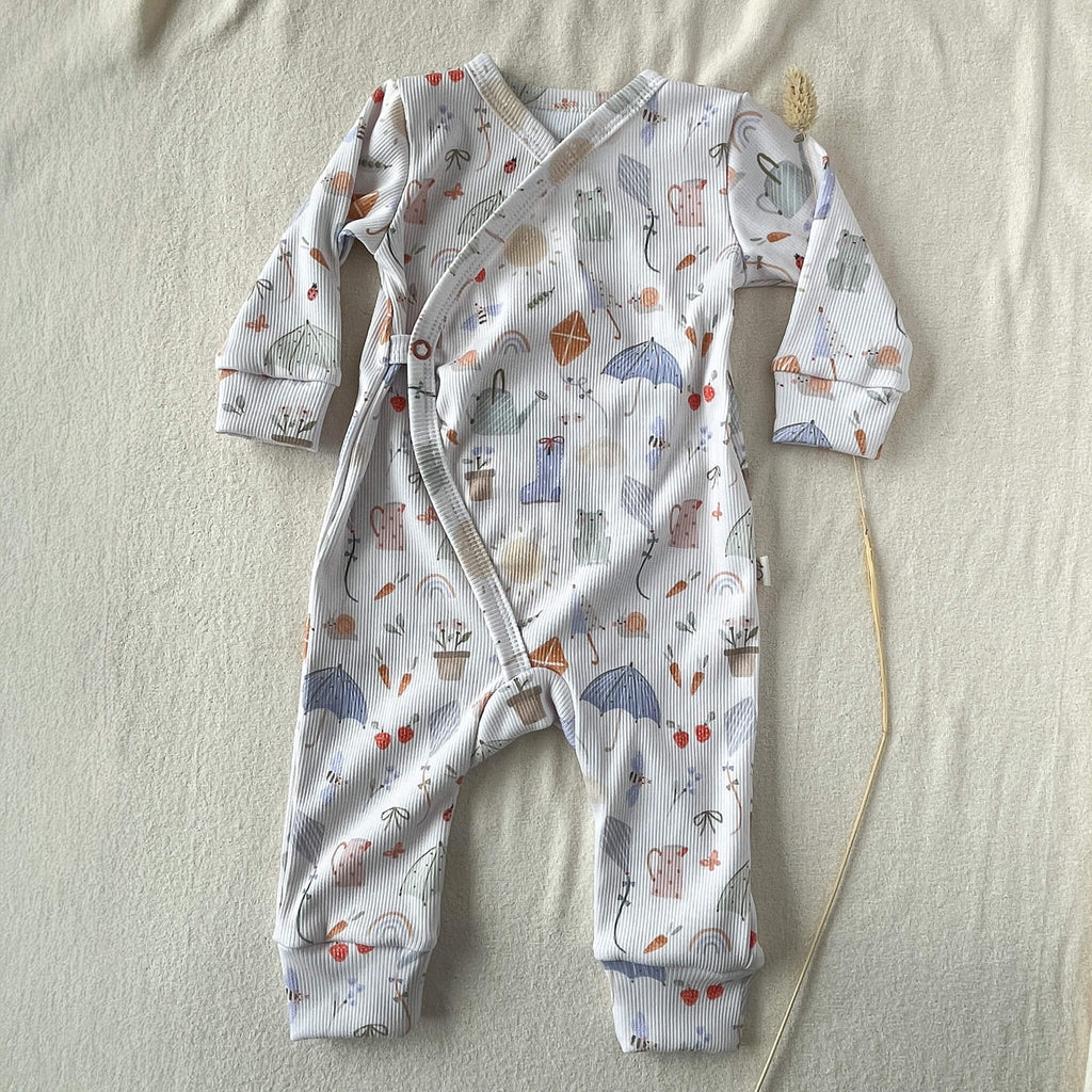 Pyjama avec ouverture devante en jersey cotelé coton oeko-tex naissance
