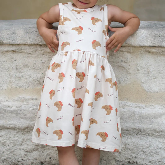 Robe sans manches - imprimé croissants   Maison Piou Piou