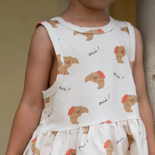 Robe sans manches - imprimé croissants   Maison Piou Piou