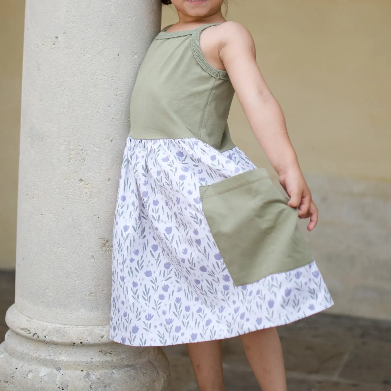 Robe sans manches imprimé fleuri   Maison Piou Piou