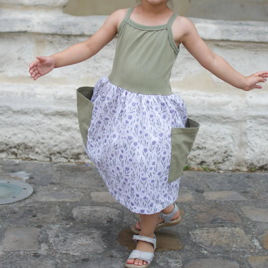 Robe sans manches imprimé fleuri   Maison Piou Piou