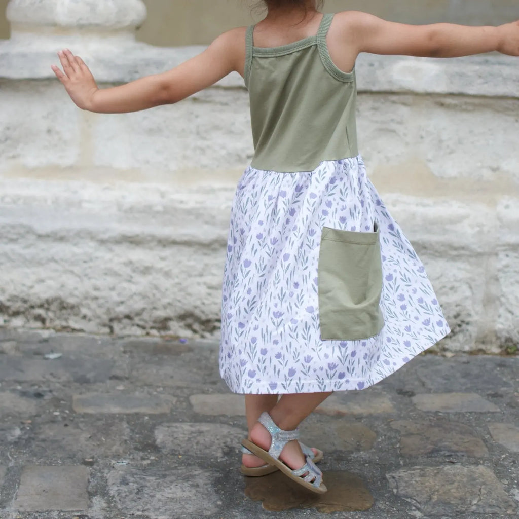 Robe sans manches imprimé fleuri   Maison Piou Piou