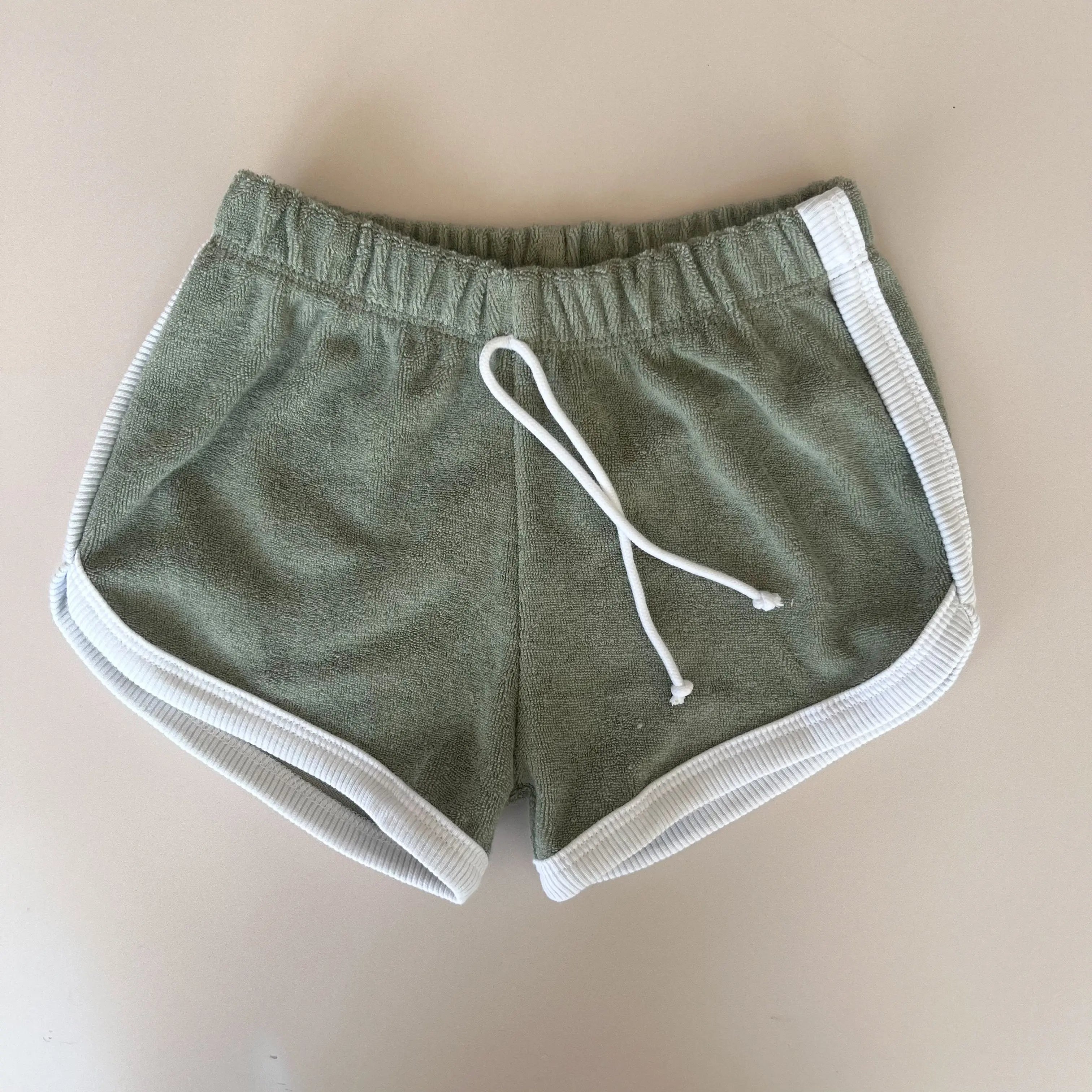 Retro cotton terry shorts