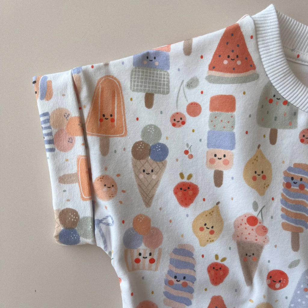 T-shirt oversize imprimé glaces   Maison Piou Piou