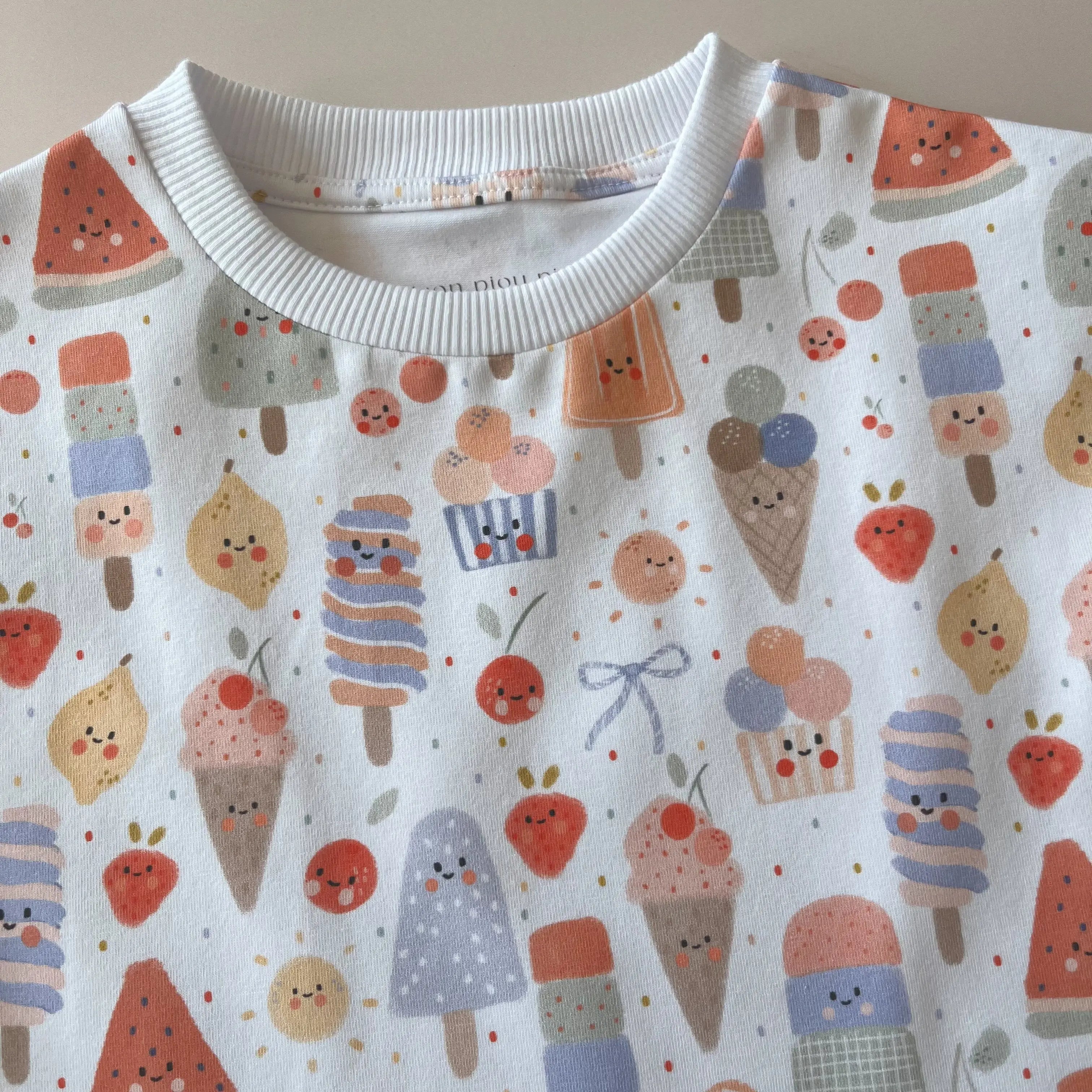 T-shirt oversize imprimé glaces   Maison Piou Piou
