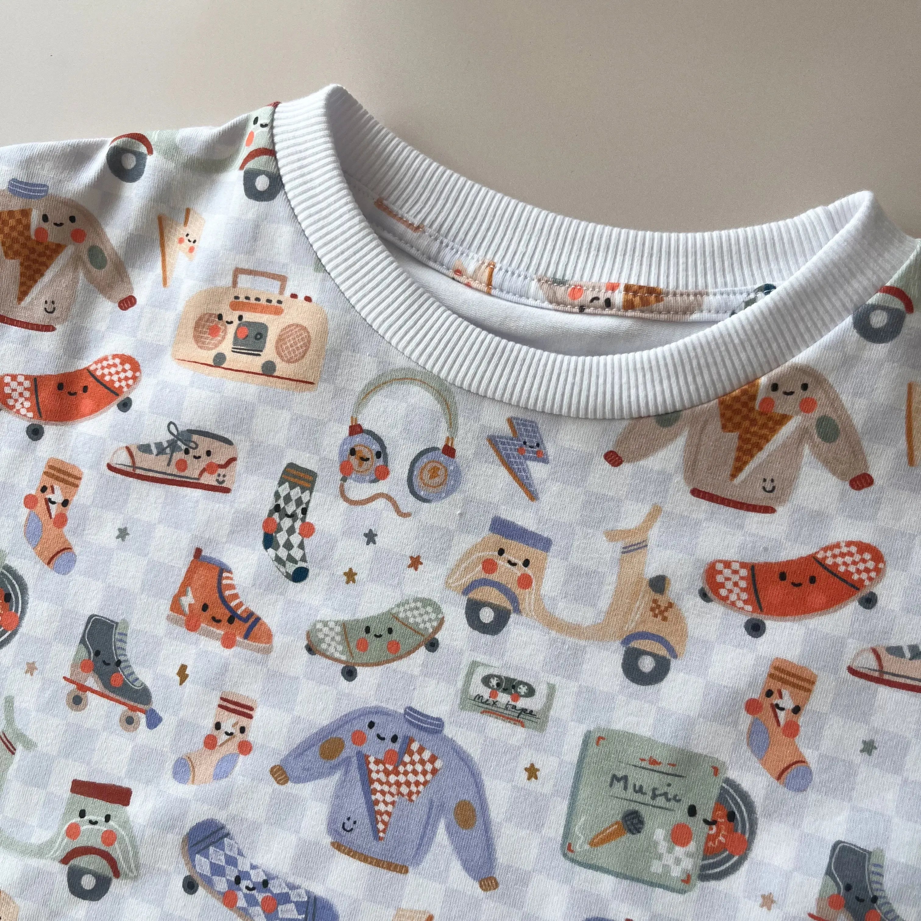 T-shirt oversize imprimé retro   Maison Piou Piou