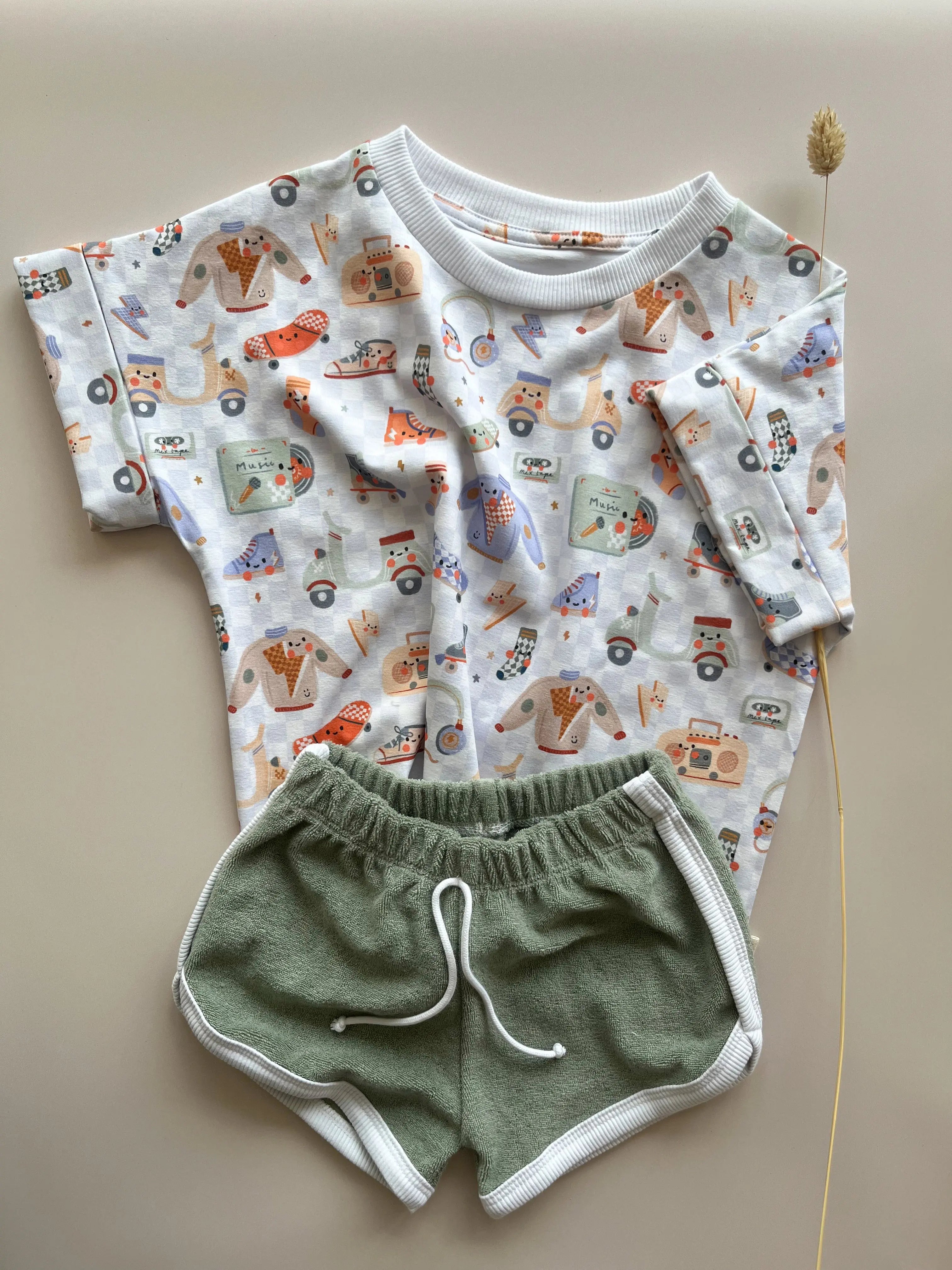T-shirt oversize imprimé retro   Maison Piou Piou