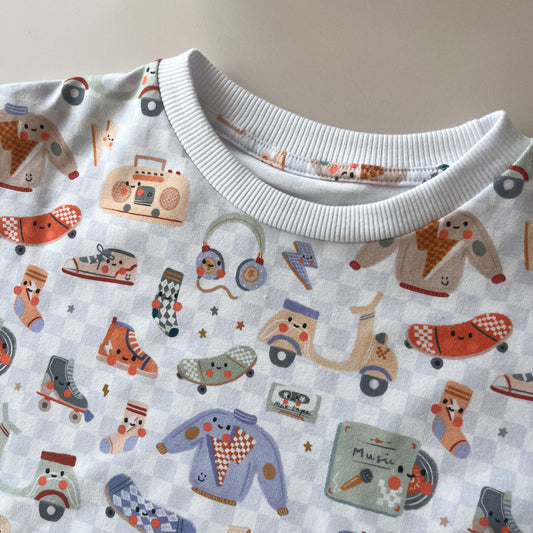 T-shirt oversize imprimé retro