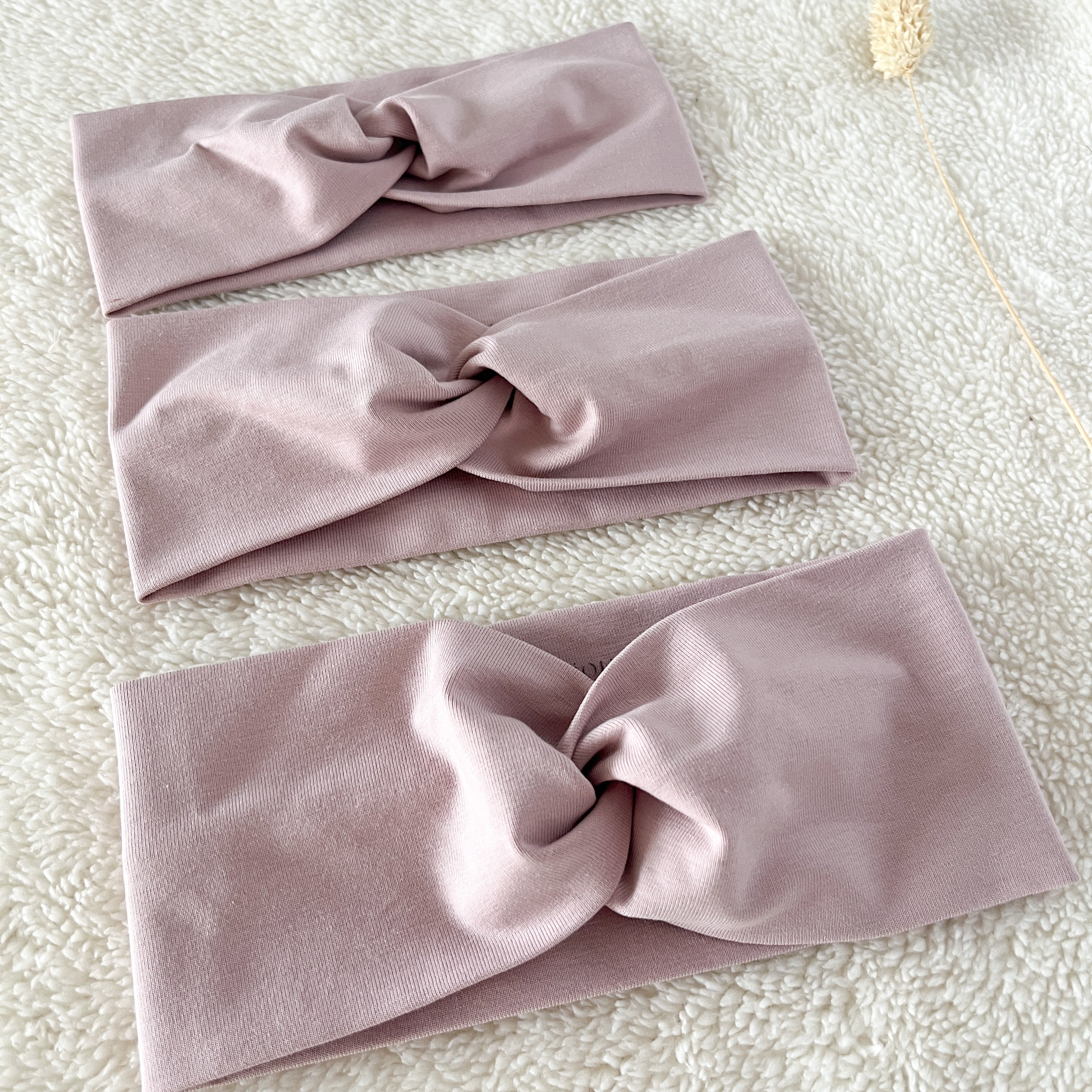 Bandeau en jersey rose – Bébé, enfant et fille