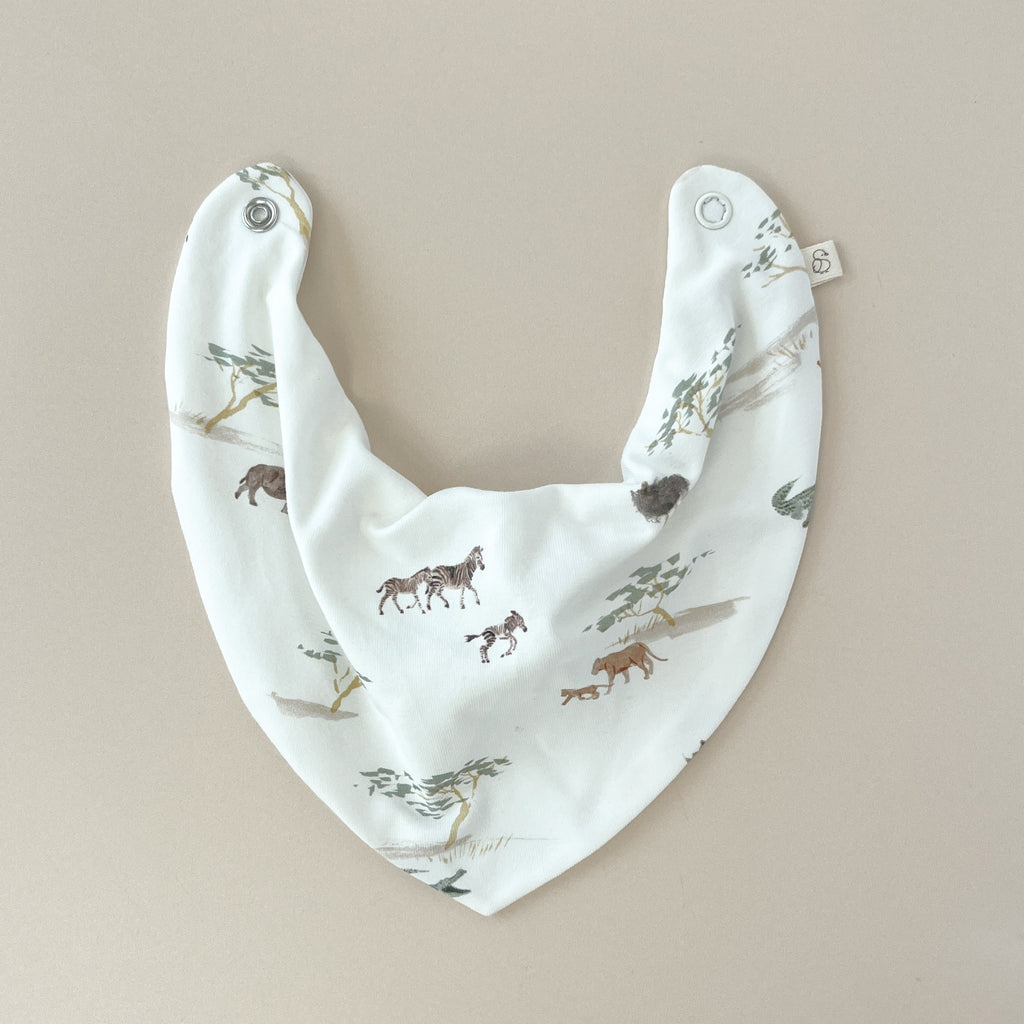 Bavoir bandana bébé – Savane