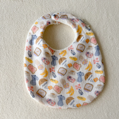 Coffret trio de bavoirs bébé – double gaze et éponge bambo