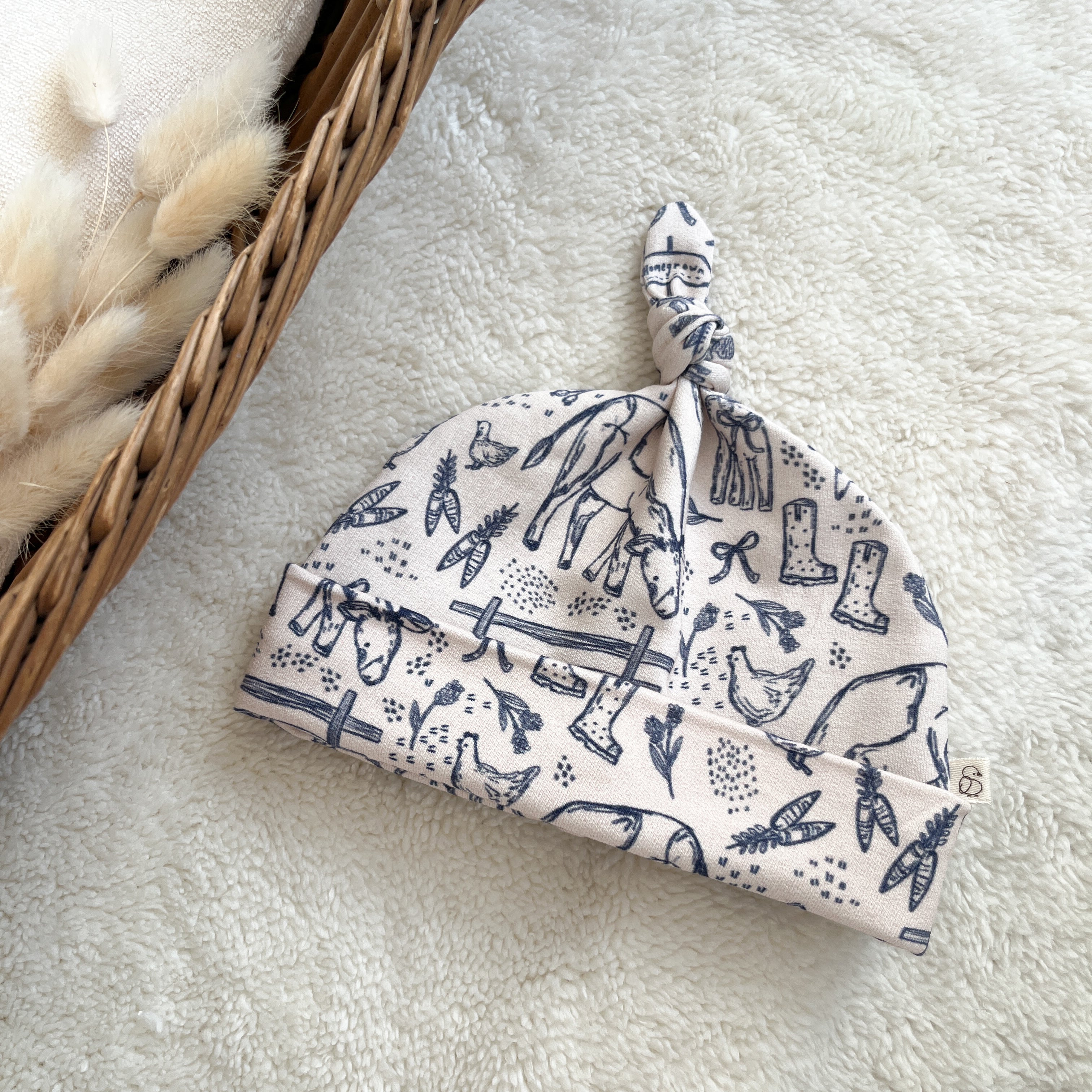 Coffret de naissance bébé – Motif Animaux de la ferme