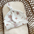 Bonnet bébé fille à nœud – Jersey motif Jardin Fleuri   Maison Piou Piou