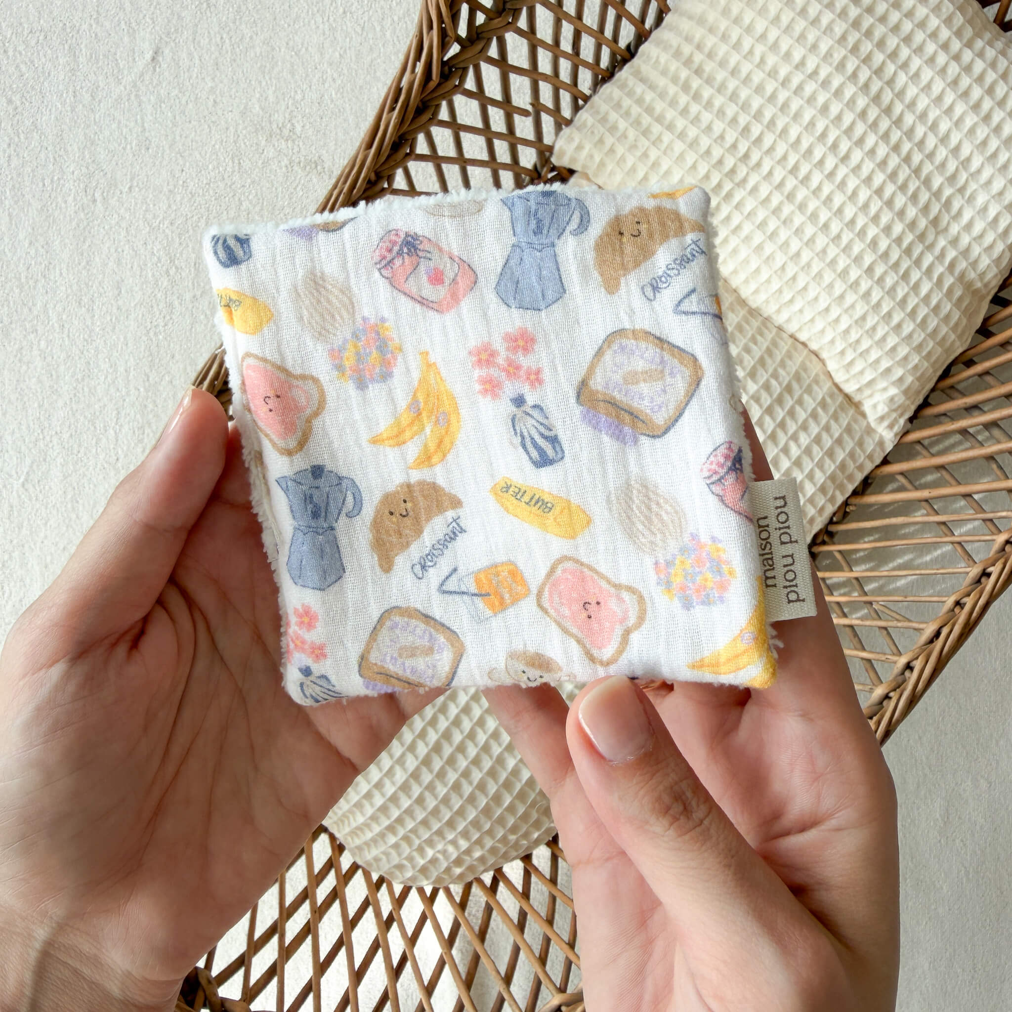 Washable cotton squares for baby - pack of 5