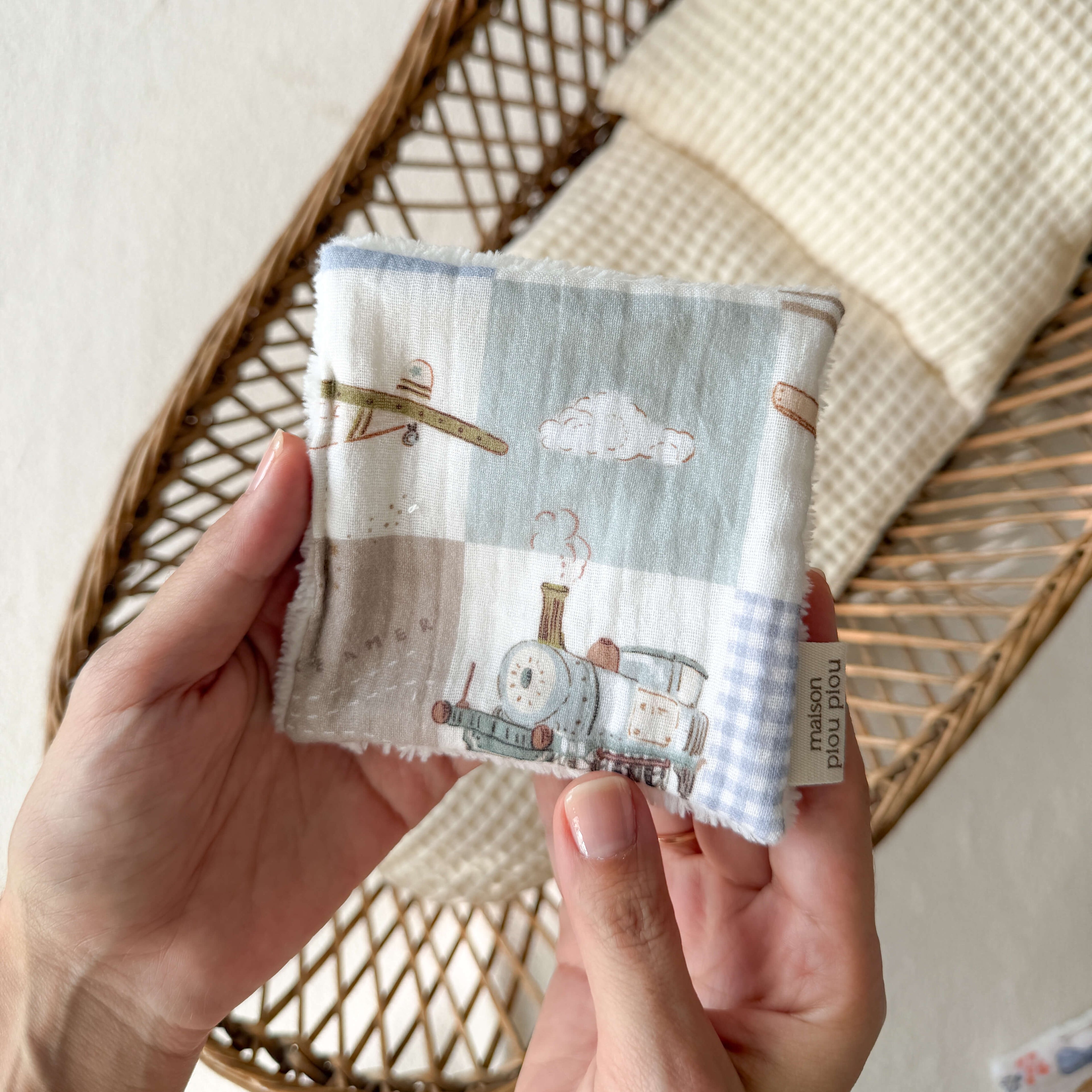 Washable cotton squares for baby - pack of 5