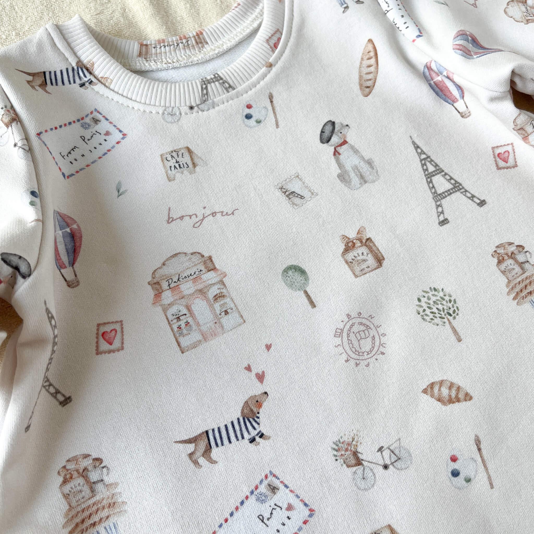 Robe bébé et fille en sweat bouclette - Bonjour Paris