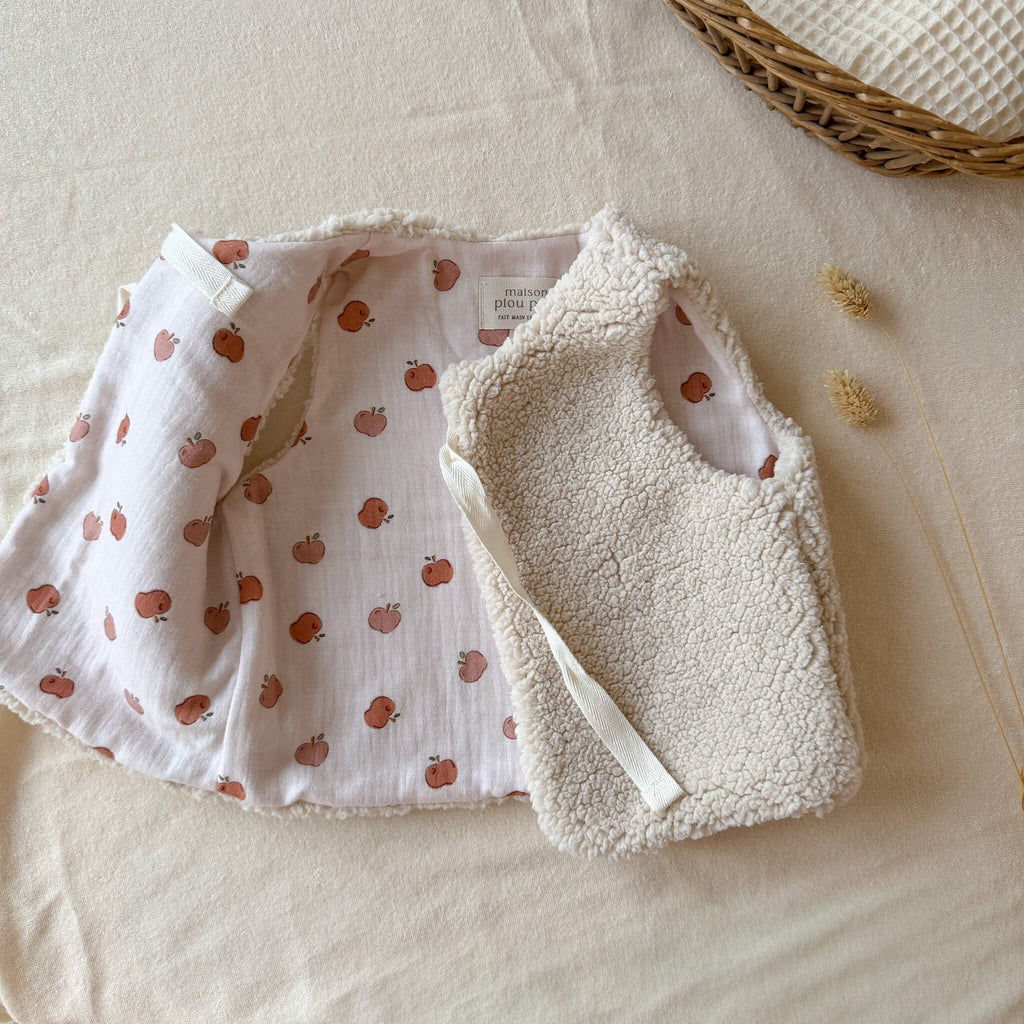 Gilet Berger Bébé et enfant, sherpa doublé coton