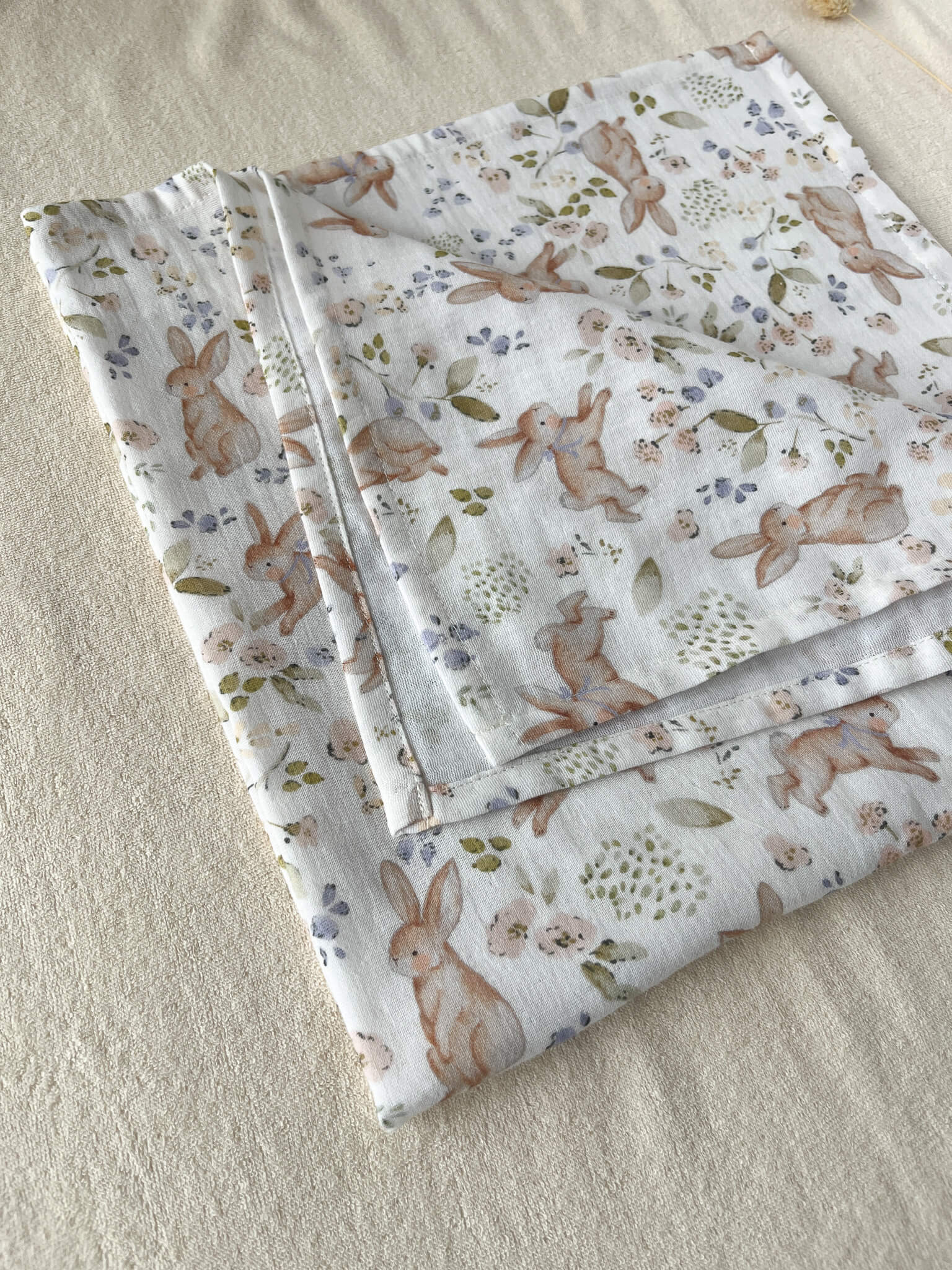 Lange coton bébé certifié Oeko-Tex en double gaze utilisé pour emmailloter – fait main en France