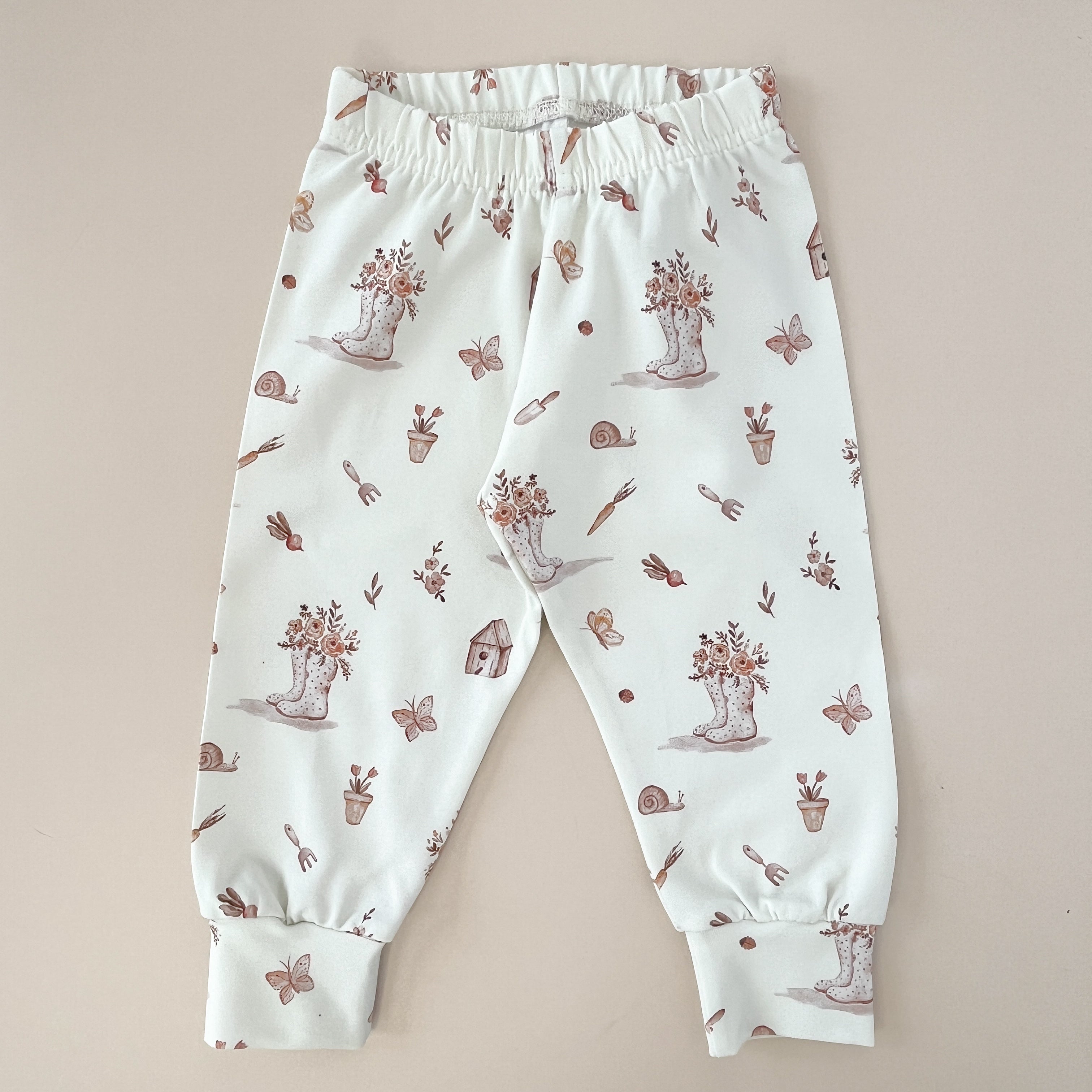 Pantalon bébé fille – Imprimé Jardin fleuri
