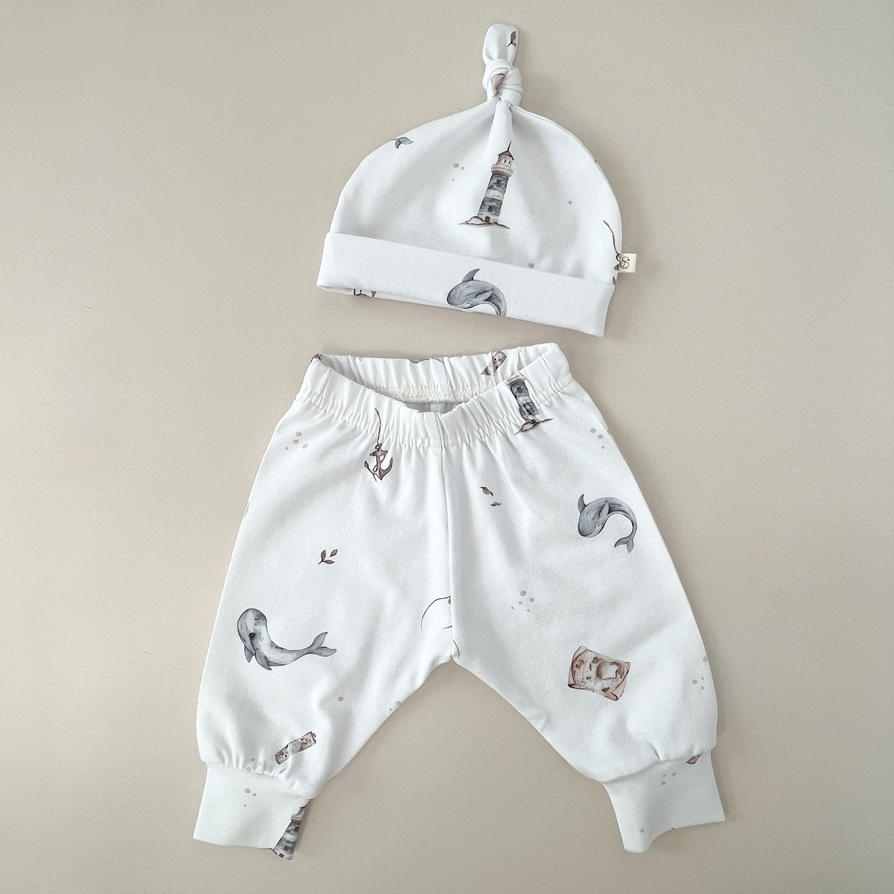 Pantalon bébé – Imprimé Baleines marines