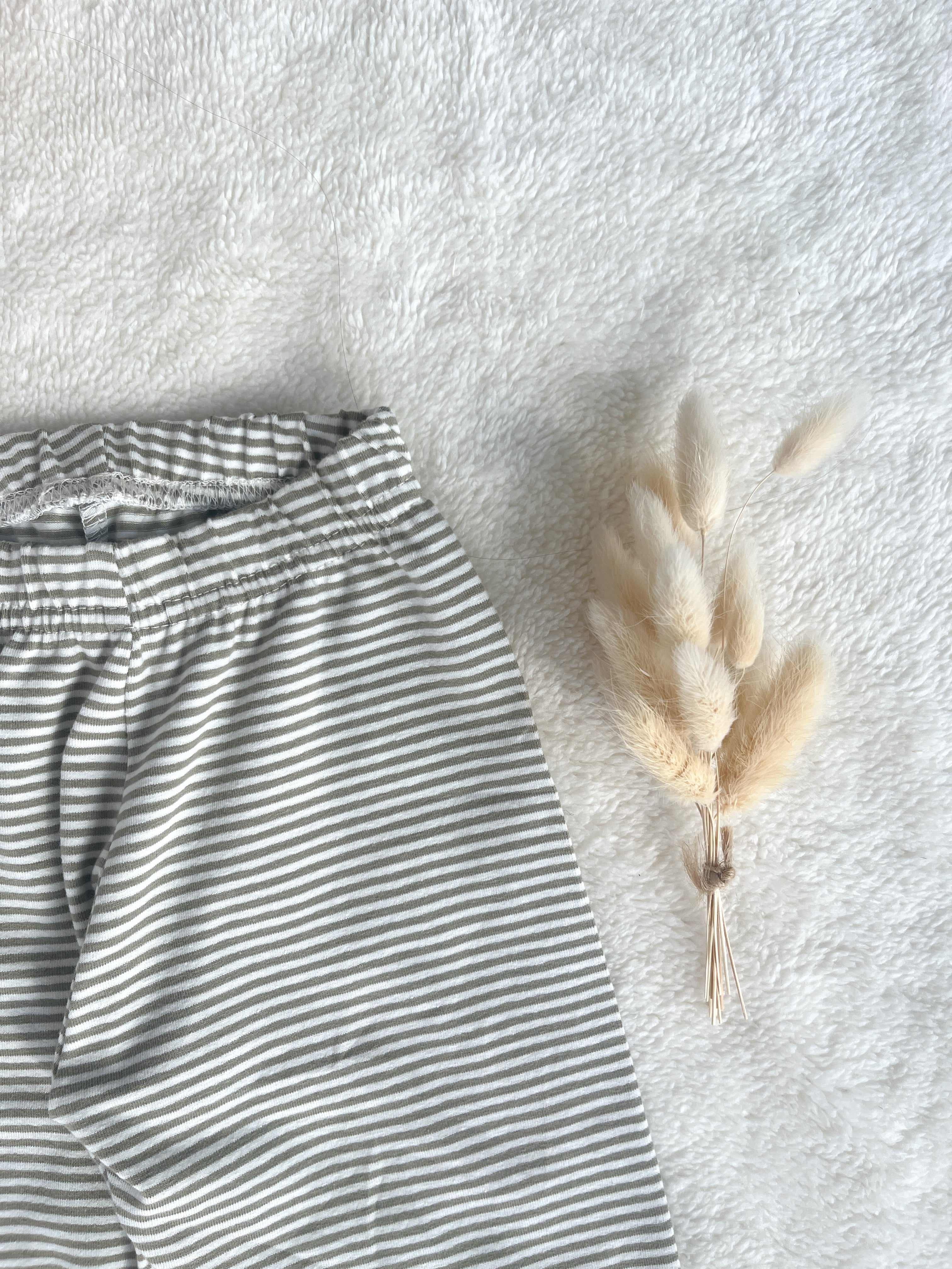 Pantalon bébé et enfant – Rayures vertes